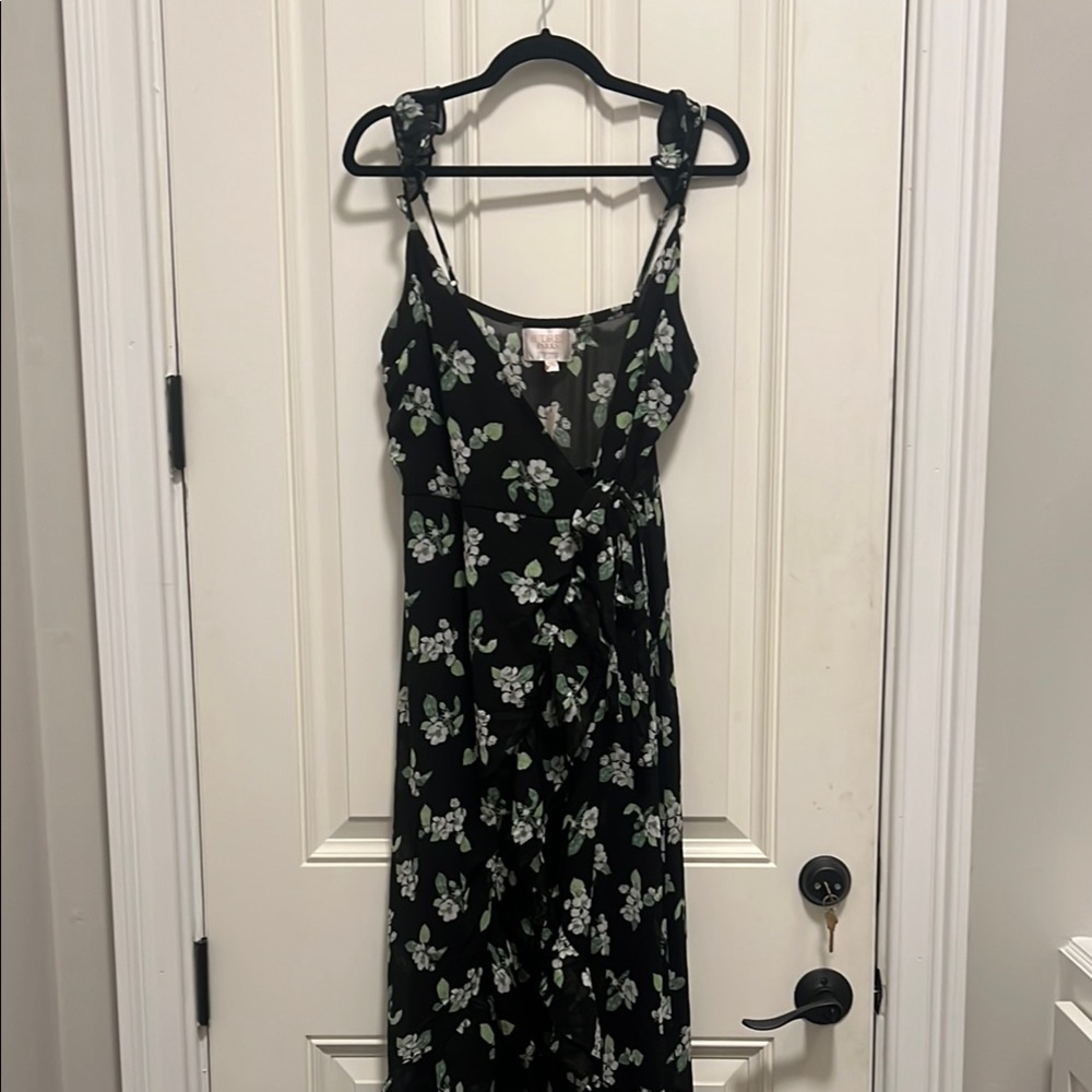 Floral Black Dress